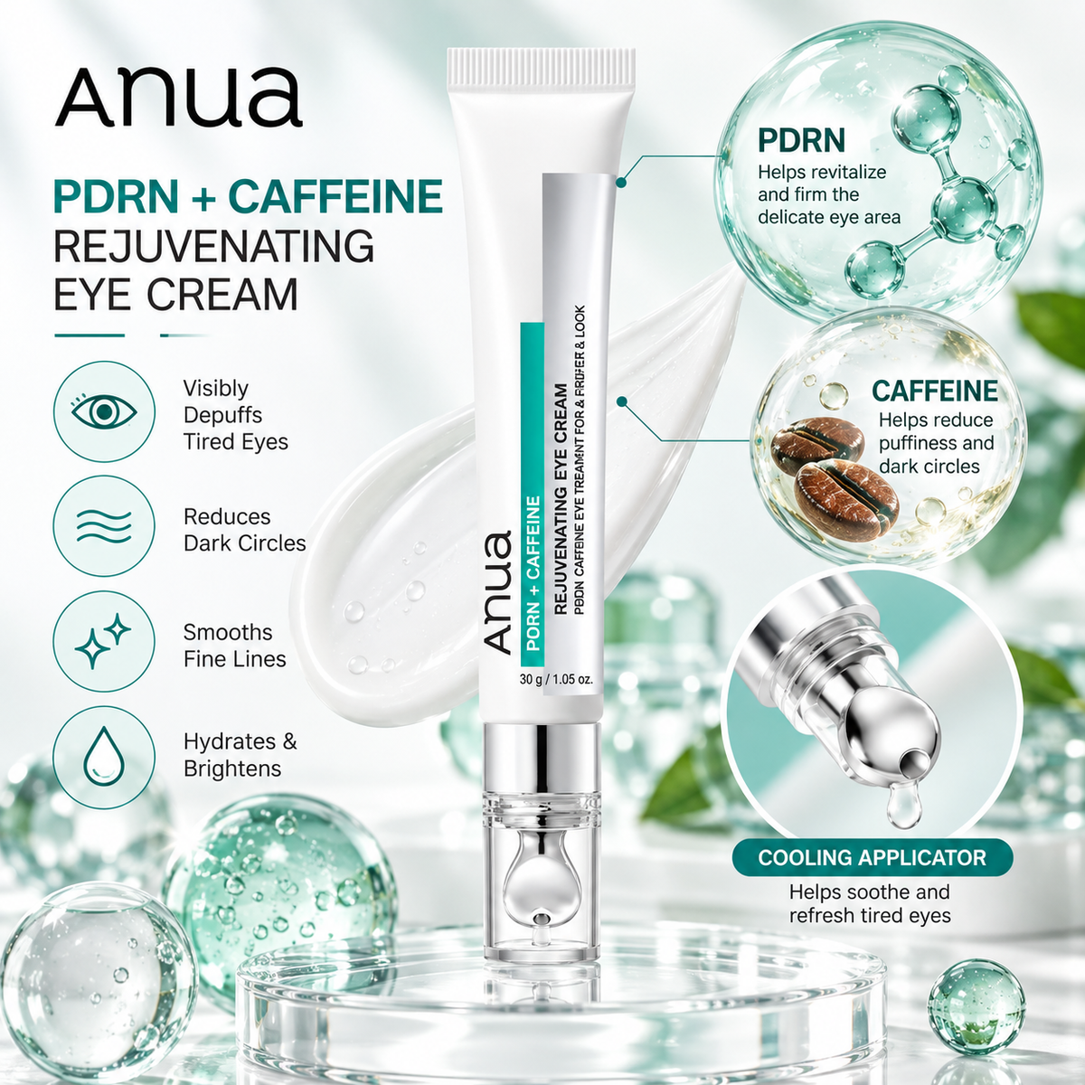 Anua - PDRN Caffeine Rejuvenating Eye Cream 20 ml