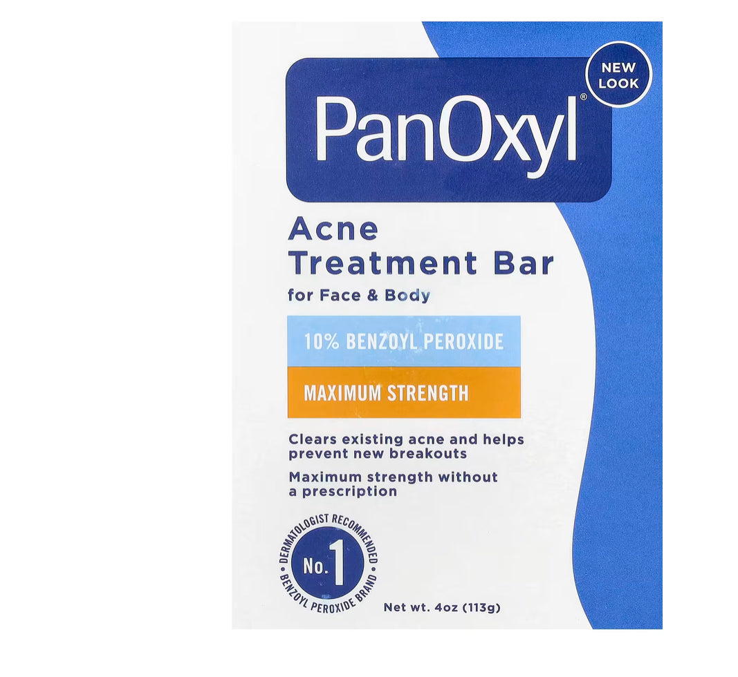 PanOXyl Acne Treatment Bar For Face & Body, 113 g
