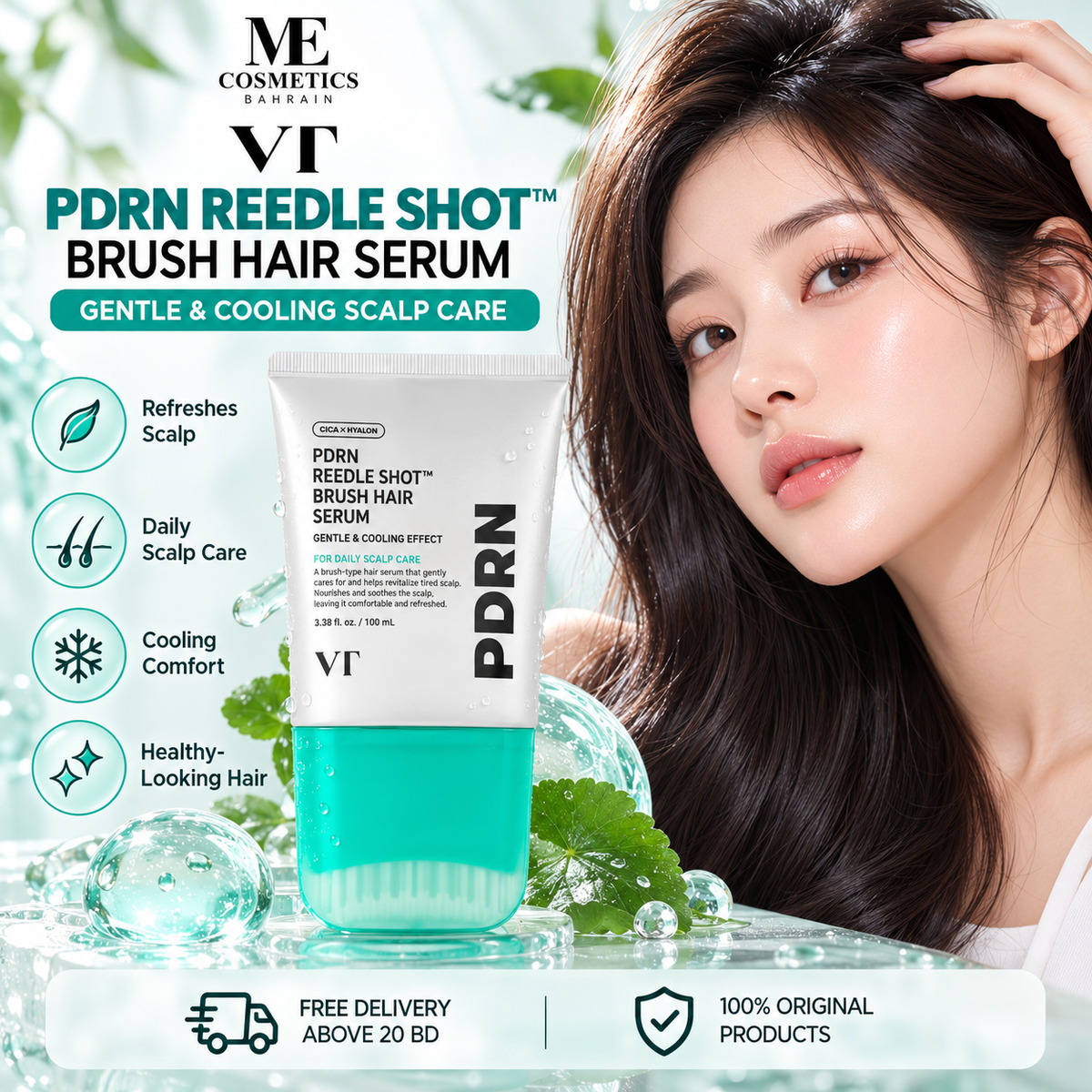 VT - PDRN Reedle Shot Brush Hair Serum