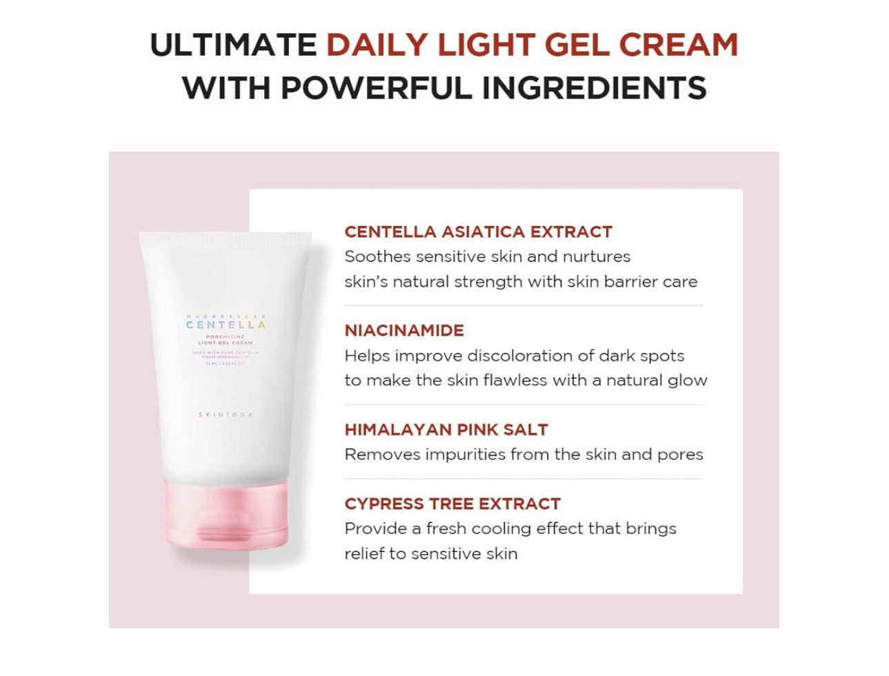 SKIN1004 Madagascar Centella Poremizing Light Gel Cream 2.53 fl.oz (75ml)