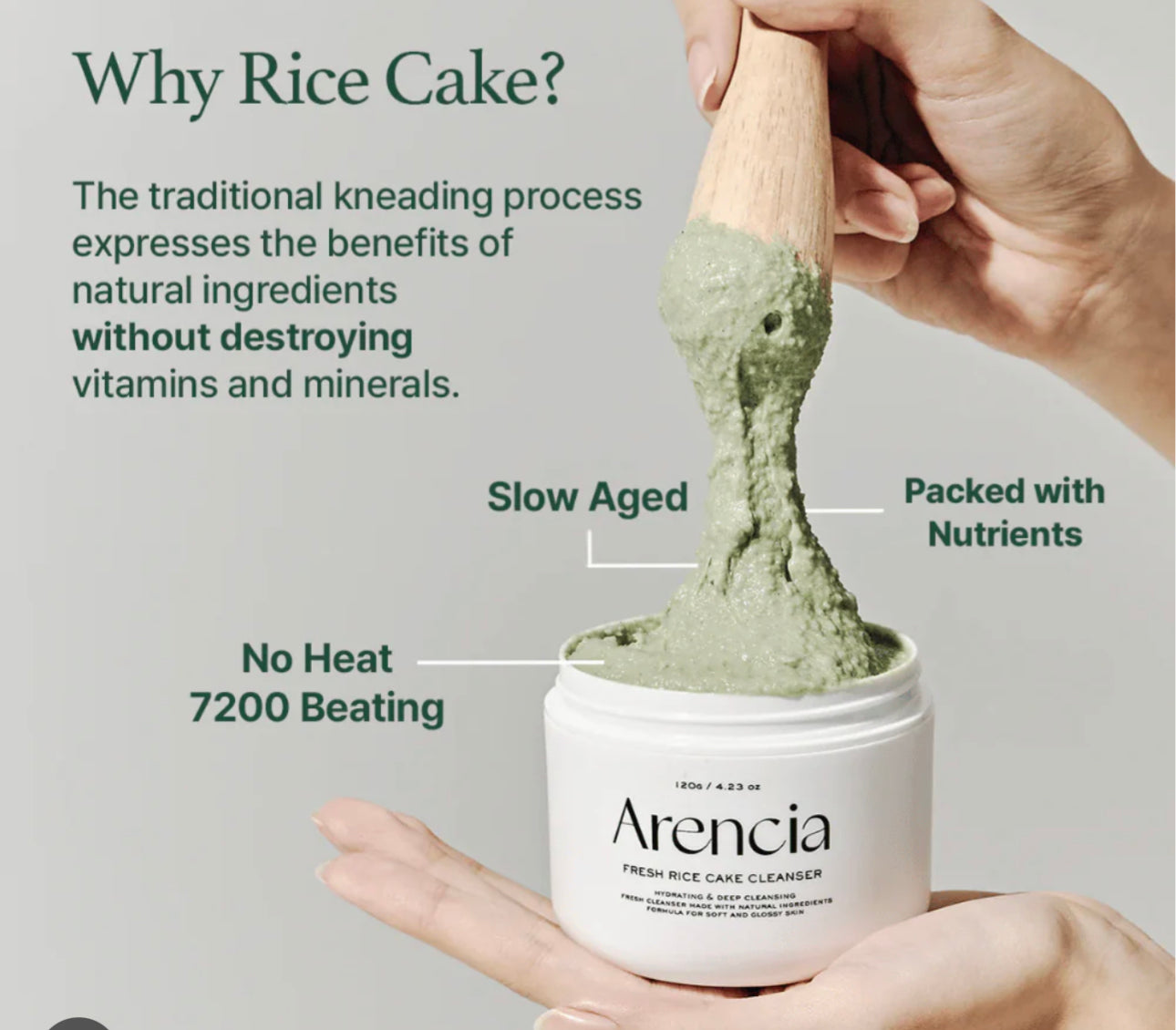 Arencia Fresh Green Rice Mochi Cleanser 120g