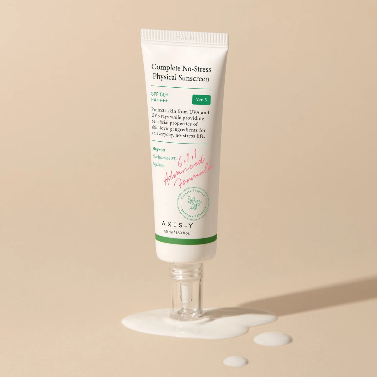Axis-Y, Complete No-Stress Physical Sunscreen SPF 50+ PA++++ 50ml