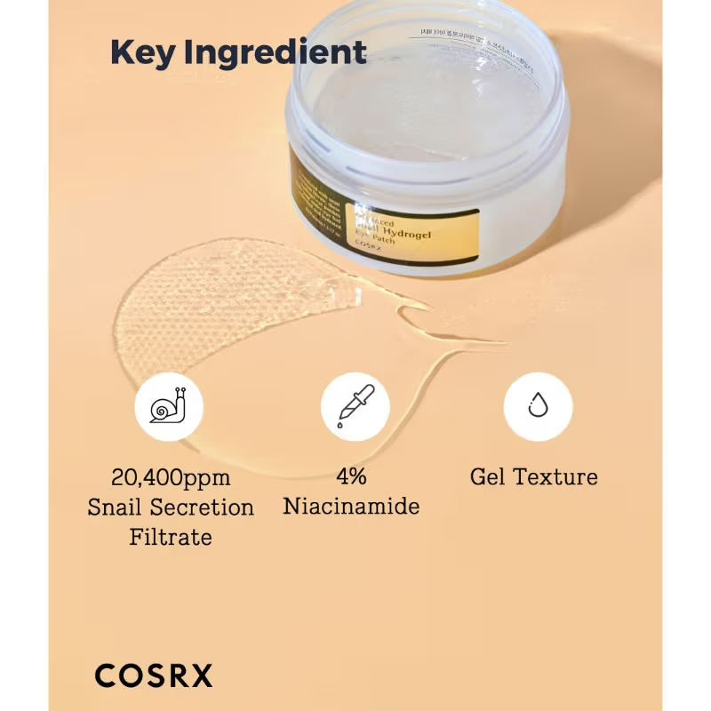 Cosrx, Advanced Snail Hydrogel Eye Patch, 60 Patches 90g