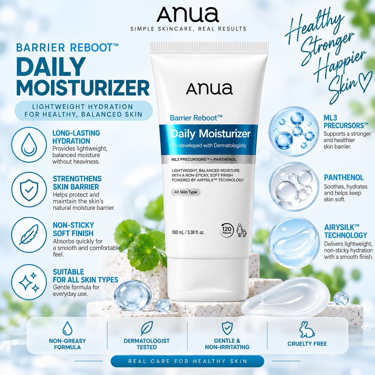 Anua- Barrier Reboot Daily Moisturizer 100ml