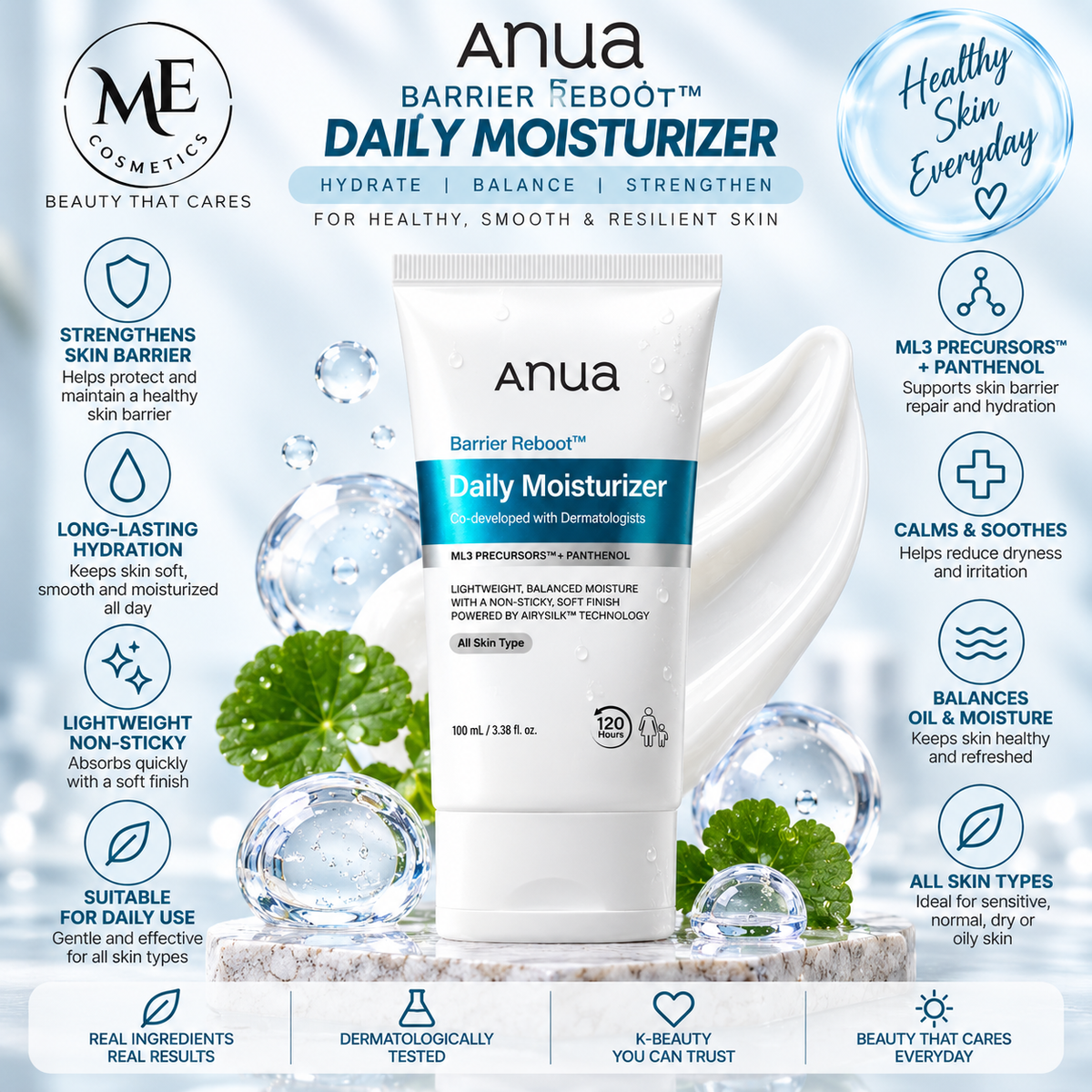Anua- Barrier Reboot Daily Moisturizer 100ml