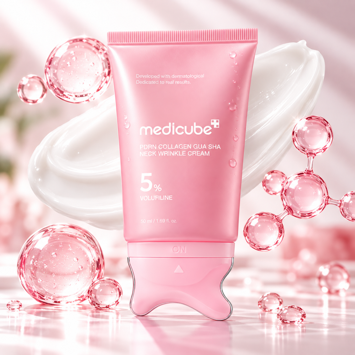 medicube PDRN Collagen Gua Sha Neck Wrinkle Cream