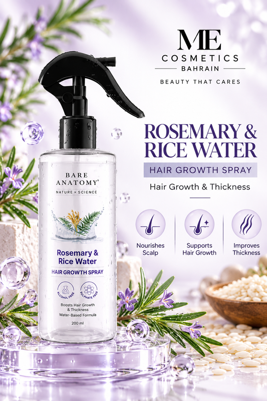 Bare Anatomy Rosemary & Rice Water Hair Growth Spray – 200 ml 🌿