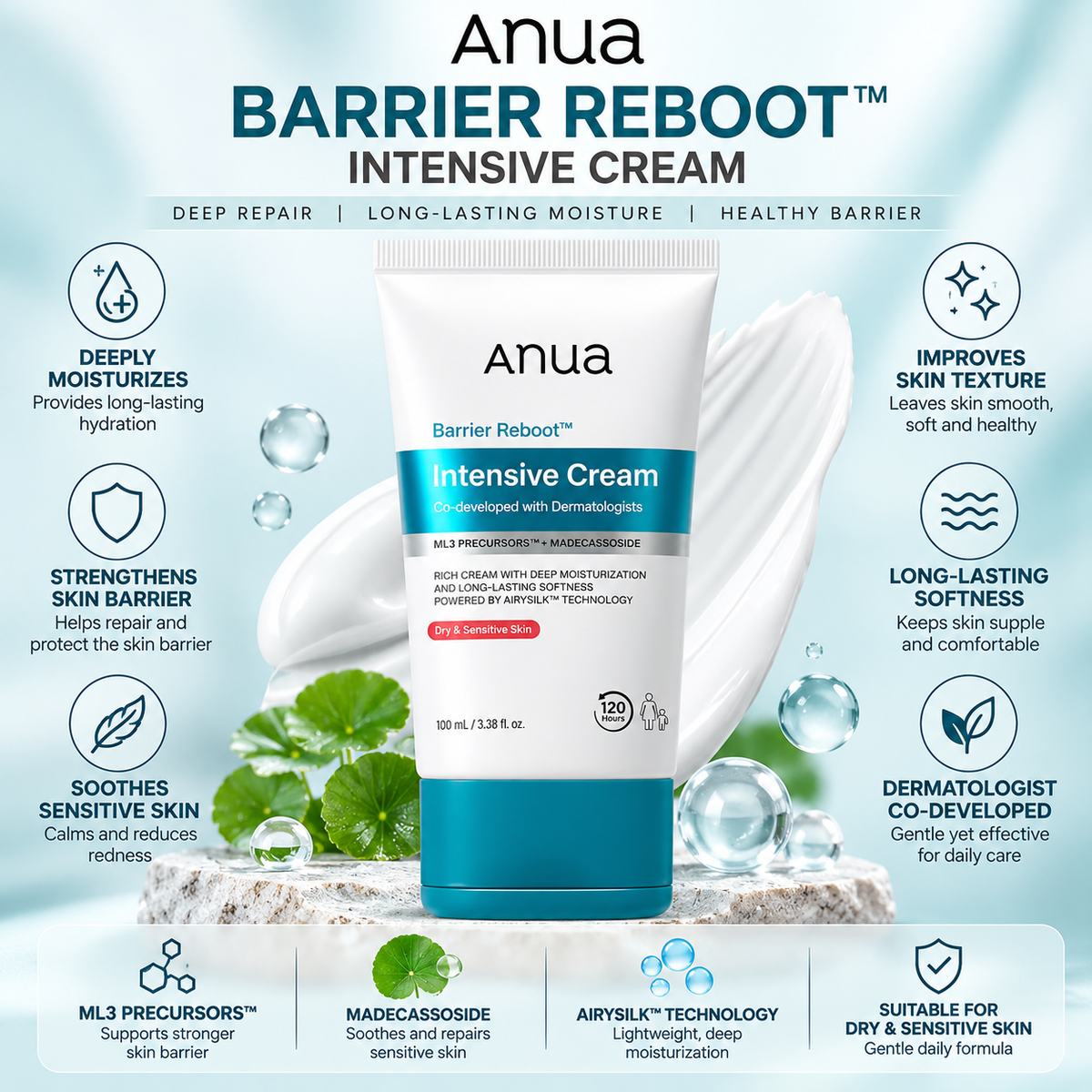 Anua Barrier Reboot Intensive Cream 100ml