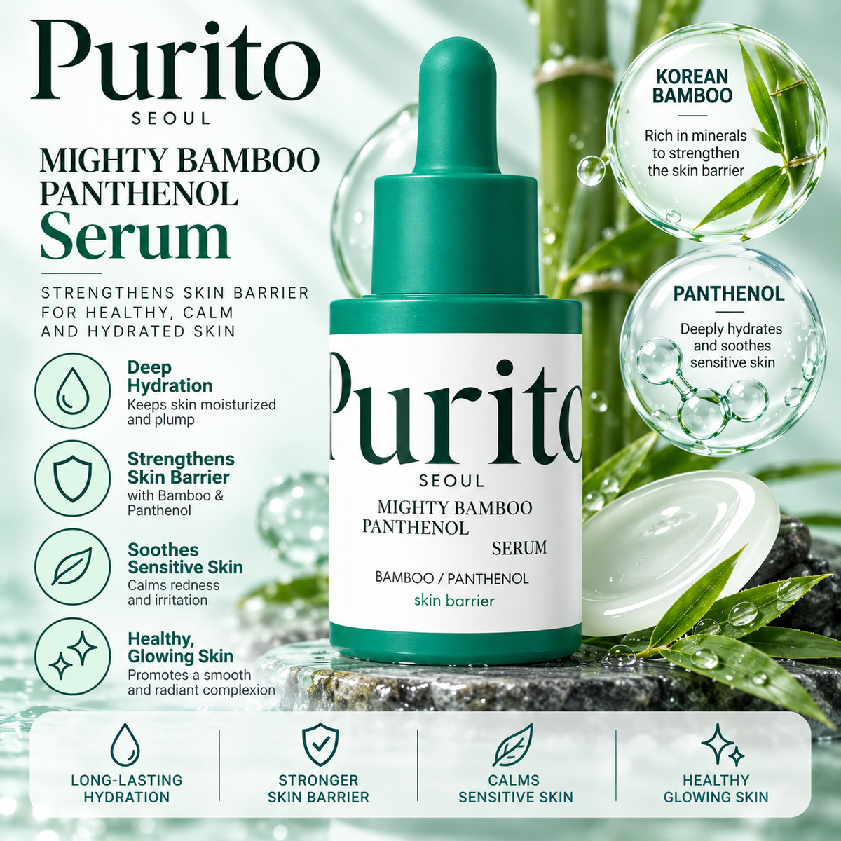 Purito Seoul Mighty Bamboo Panthenol Serum 🌿