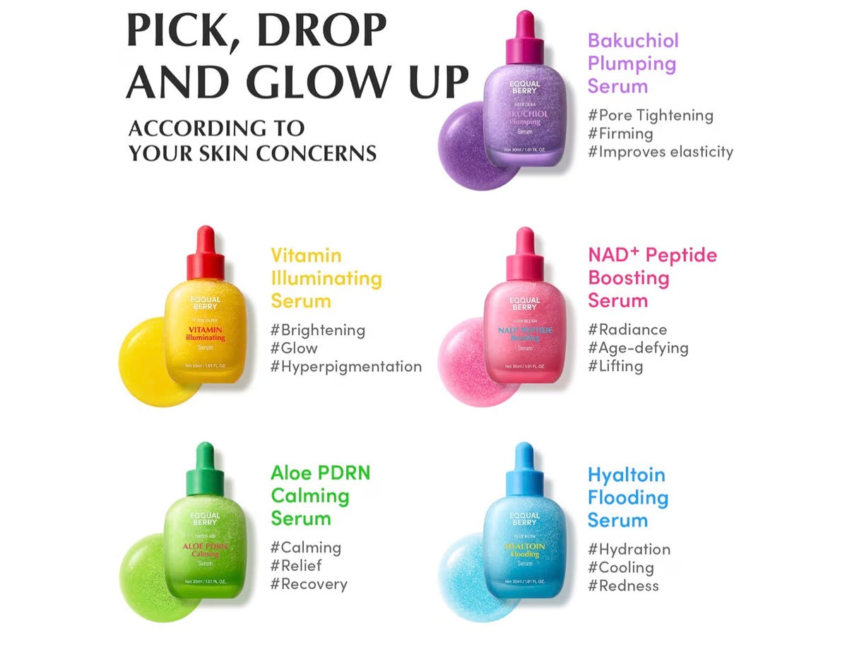 EQQUALBERRY, NAD+ Peptide Boosting Smoothie Serum 30ml