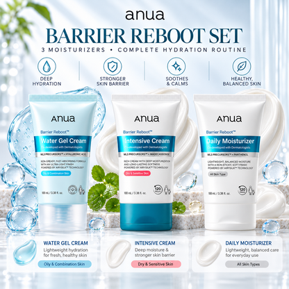 Anua Barrier Reboot Set 💧| Complete Skin Barrier