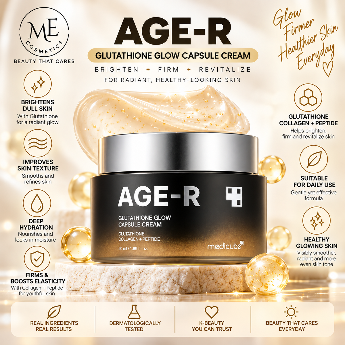 medicube - AGE-R Glutathione Glow Capsule Cream