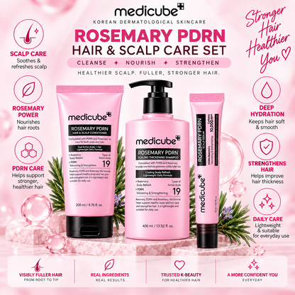 ✨ MEDICUBE ROSEMARY PDRN HAIR & SCALP TRIO 🌿