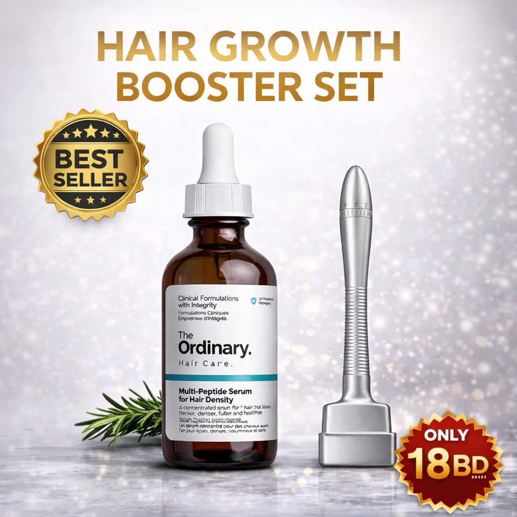 Hair Growth Booster Set – The Ordinary Serum + Derma Stamp