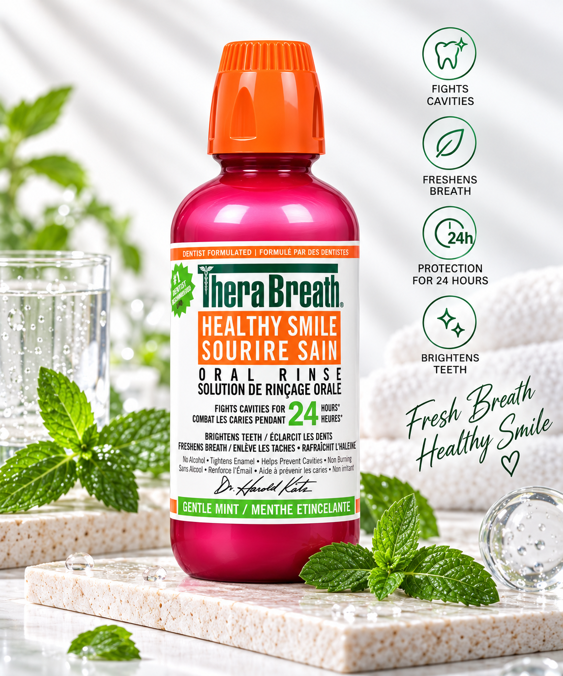 THERABREATH MOUTHWASH SPARKLE MINT 473ML