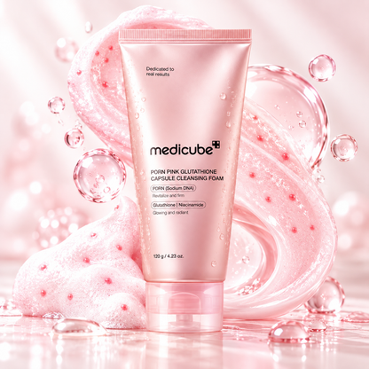 Medicube PDRN Pink Glutathione Capsule Cleansing Foam