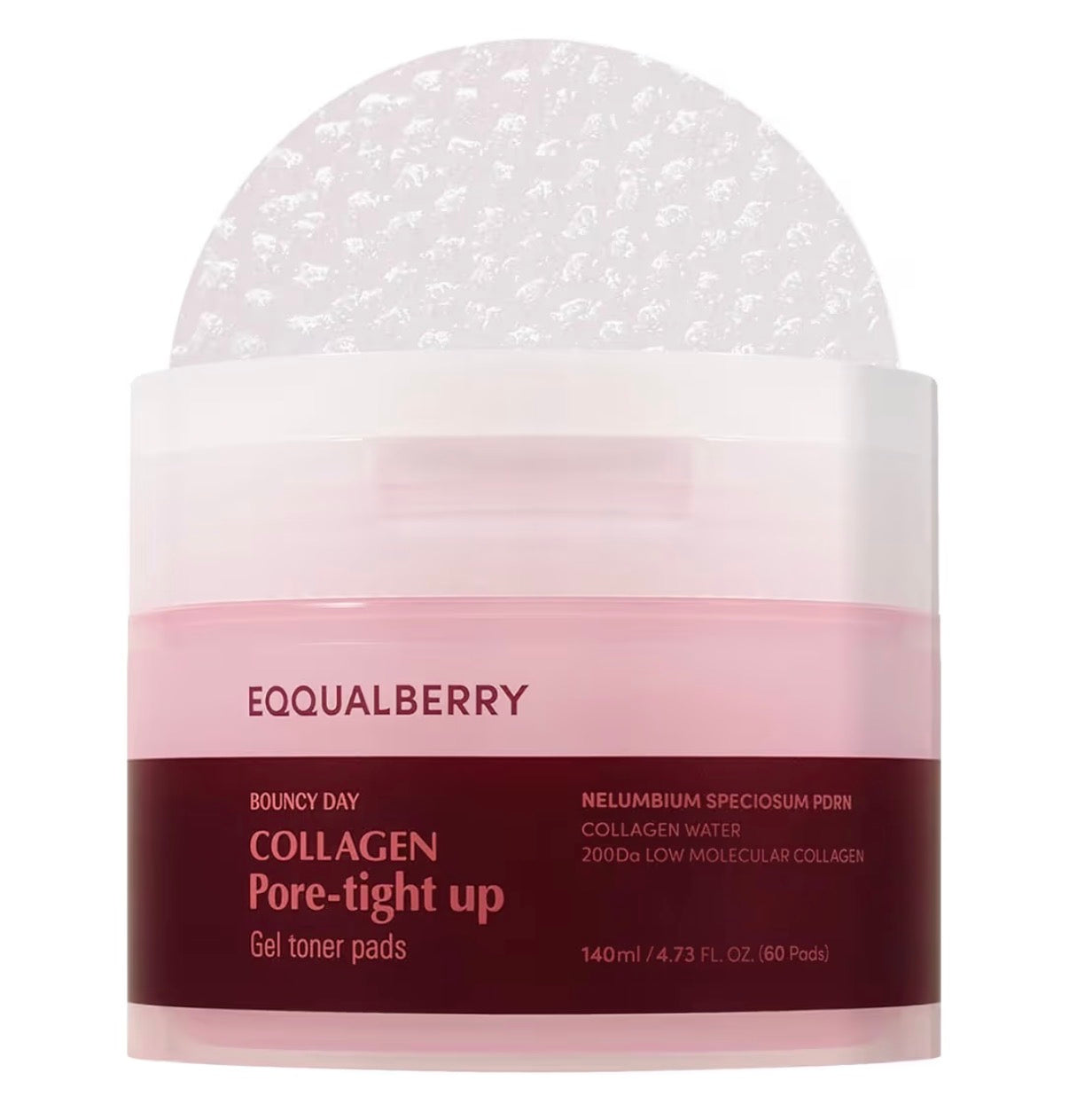 EQQUALBERRY Collagen Pore-Tight Up Gel Toner Pads