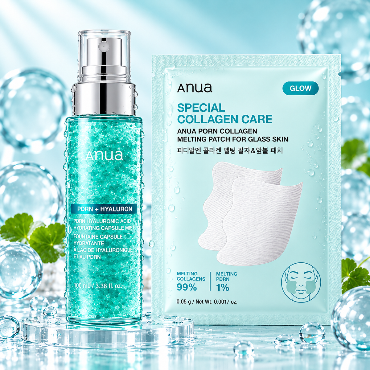 Anua PDRN + Hyaluron Hydrating Capsule Mist  set