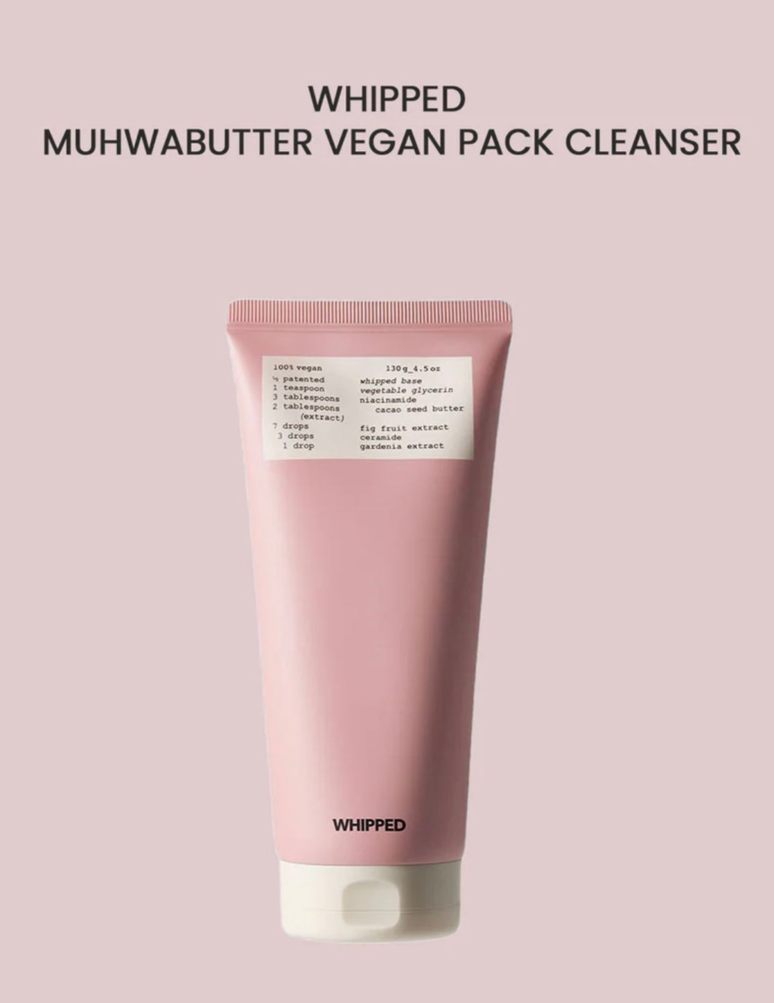 WHIPPED Muhwabutter Vegan Pack Cleanser 130g