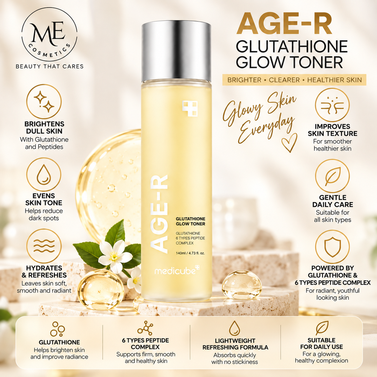 medicube - AGE-R Glutathione Glow Toner