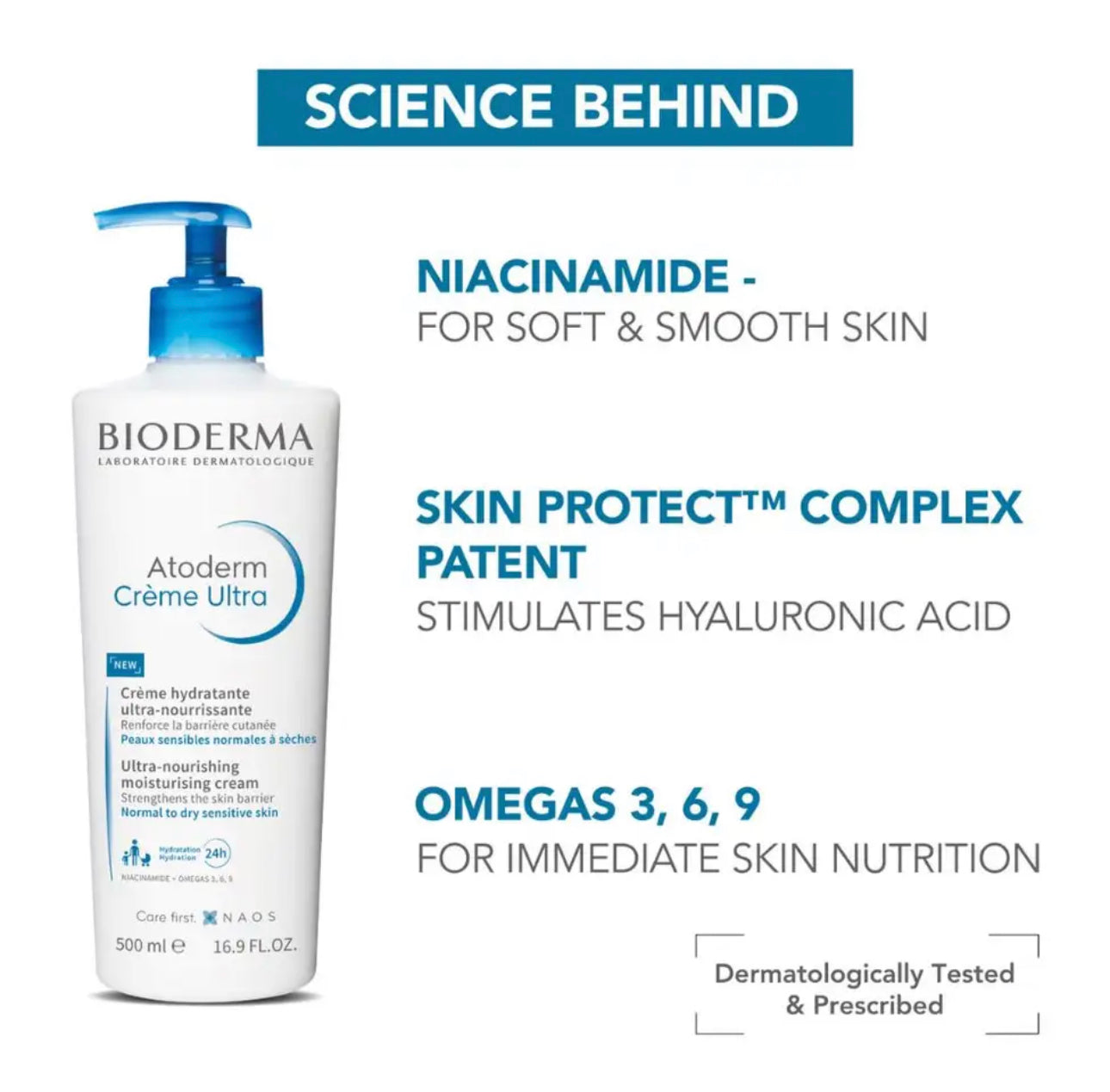 BIODERMA ATODERM VERY DRY AND VERY DRY SKIN CREAM 500 ml