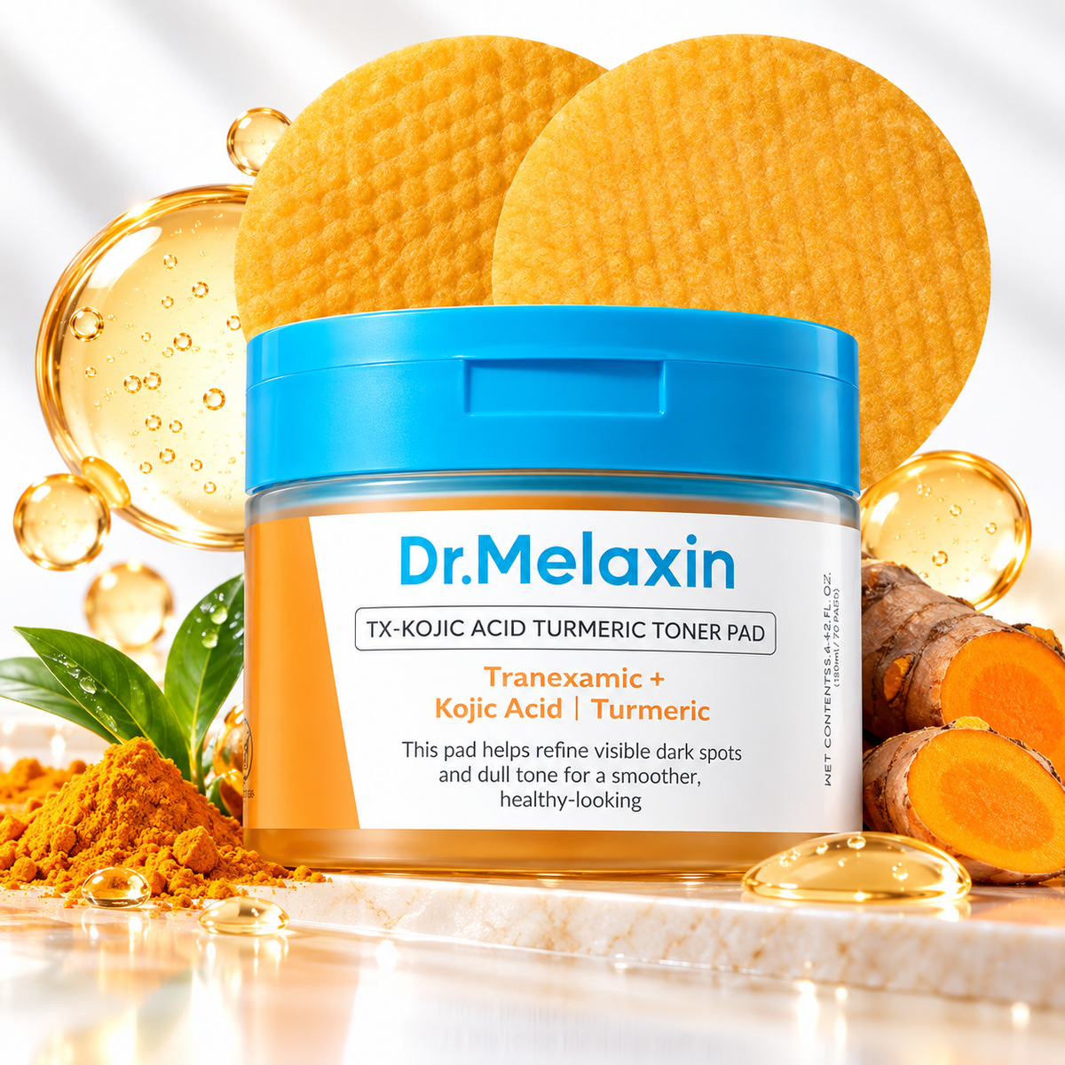 Dr. Melaxin TX-Kojic Acid Turmeric Toner Pads