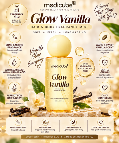 Medicube, Glow Vanilla Hair & Body Fragrance Mist 100ml