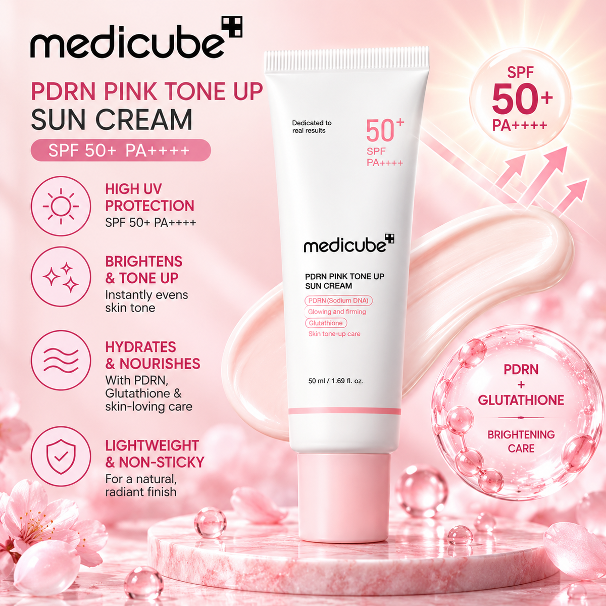 medicube PDRN Pink Tone Up Sun Cream 50ml