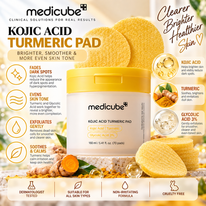 Medicube Kojic Acid Turmeric Pad