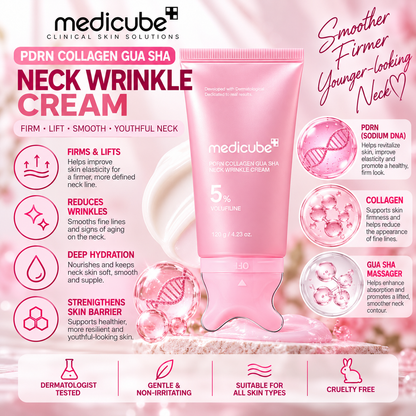 medicube PDRN Collagen Gua Sha Neck Wrinkle Cream
