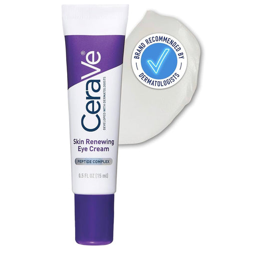 CeraVe Skin Renewing Eye Cream with Peptide Complex and Caffeine for Brighter, Smoother Eyes, 15 ml