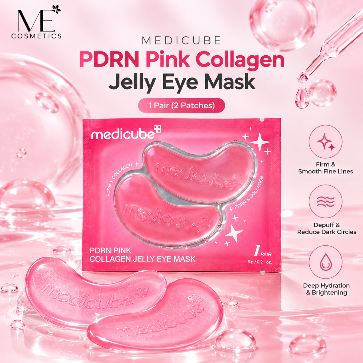 Medicube PDRN Pink Collagen Jelly Eye Mask 1 pair