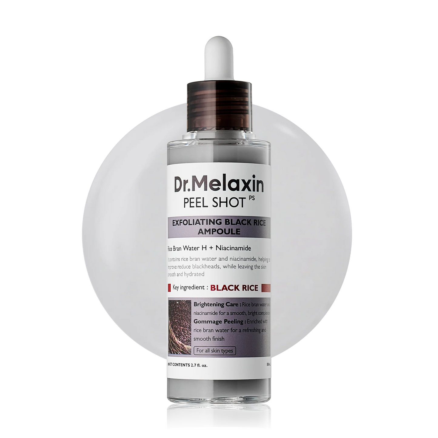 Dr. Melaxin, Peel Shot Exfoliating Black Rice Ampoule 80ml