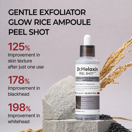 Dr. Melaxin, Peel Shot Exfoliating Black Rice Ampoule 80ml