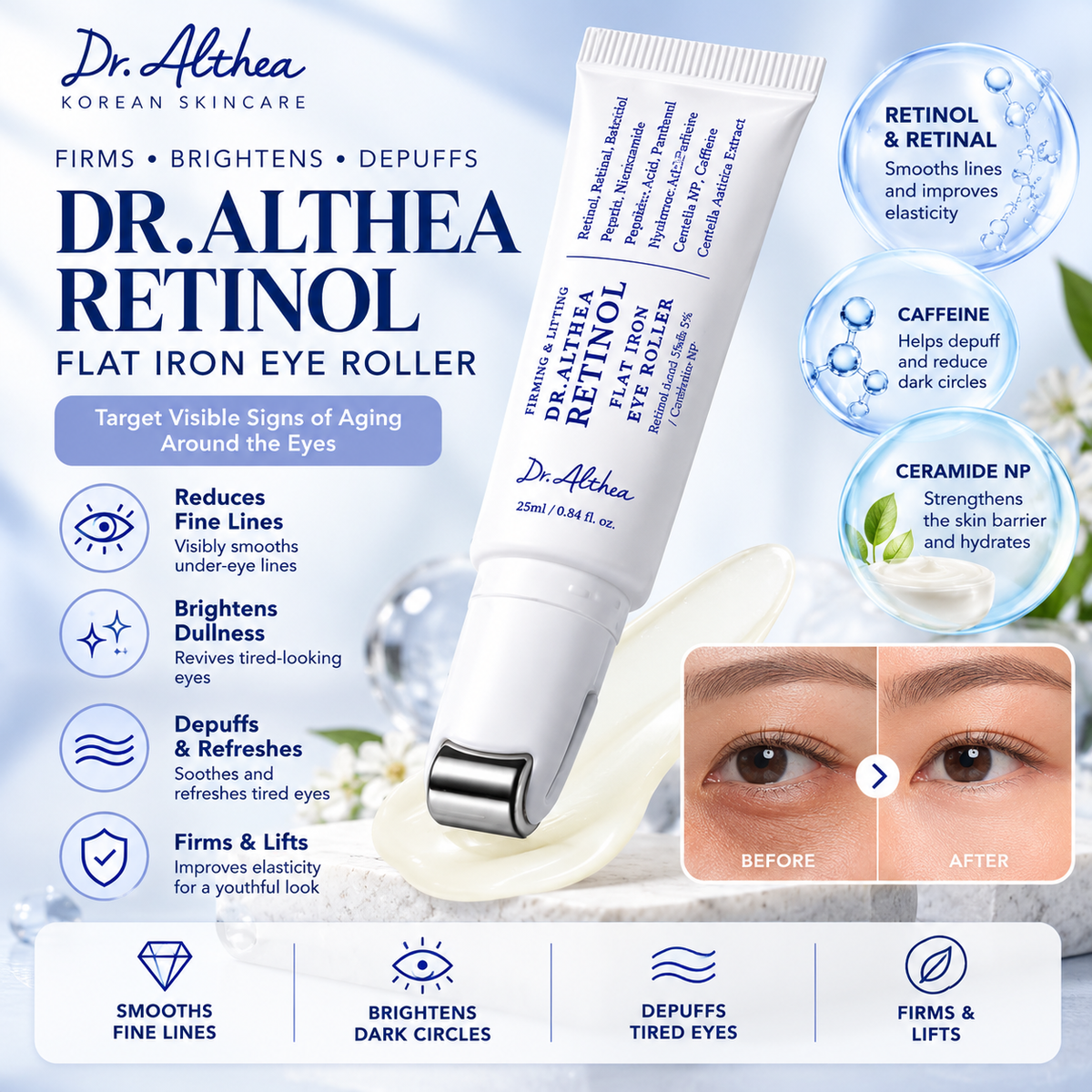 Dr. Althea Retinol Flat Iron Eye Roller