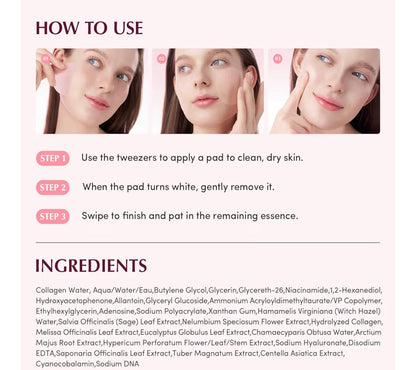 EQQUALBERRY Collagen Pore-Tight Up Gel Toner Pads