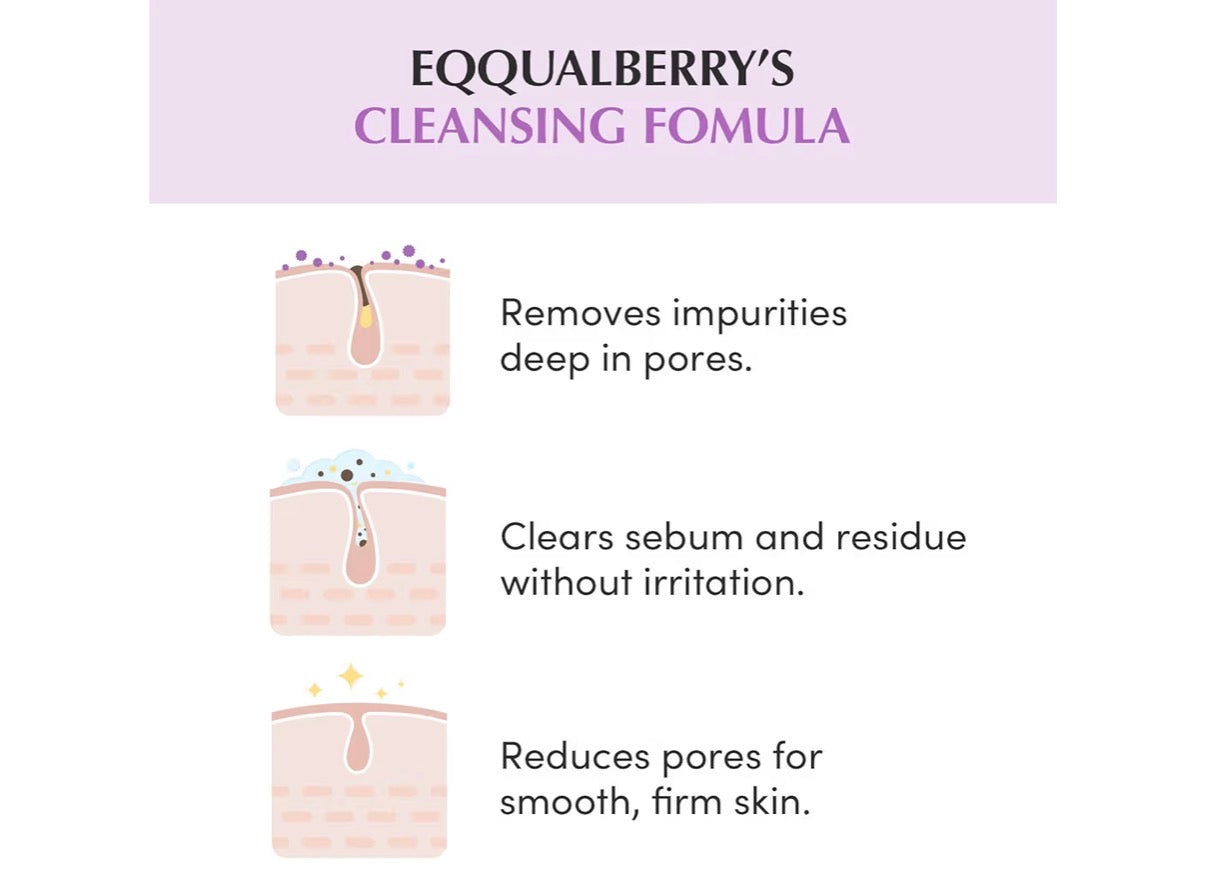 EQQUALBERRY Purple Rice 3-Step Pore Care & Glass Skin Trio
