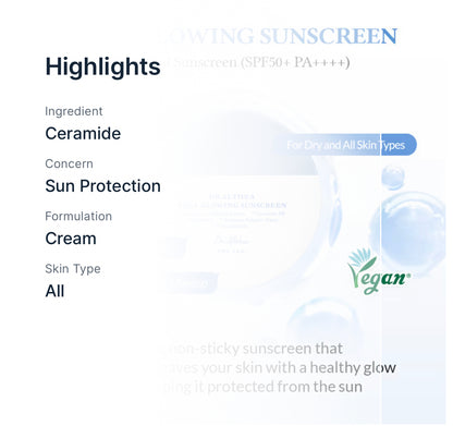 Dr.althea Aqua Glowing Sunscreen: Hydrating & Luminous Sun Cream with SPF 50+ PA++++