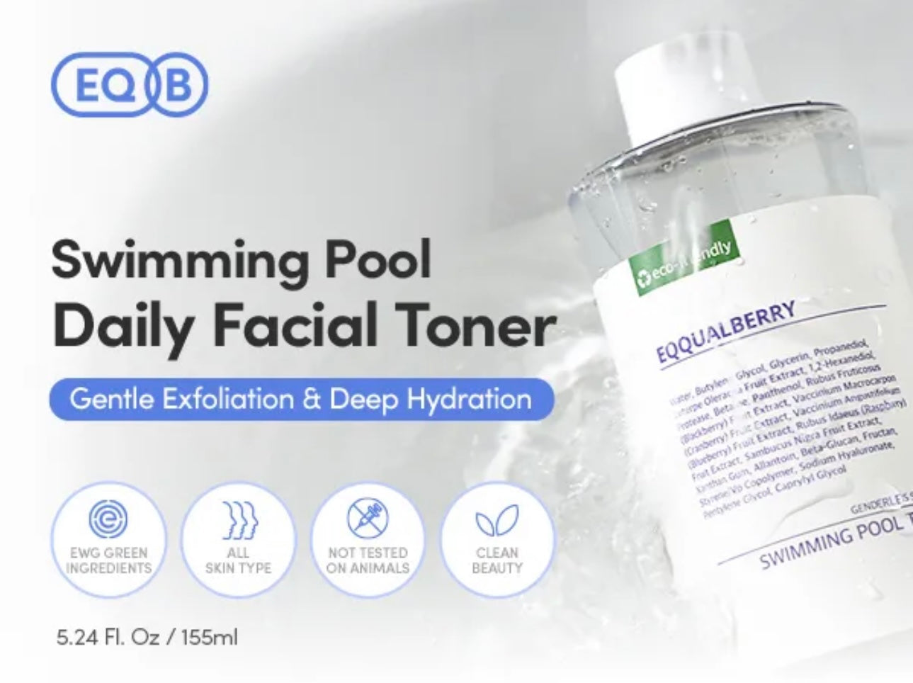 EQQUALBERRY - Swimming Pool Toner 155ml