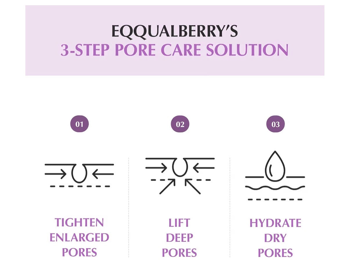 EQQUALBERRY Purple Rice 3-Step Pore Care & Glass Skin Trio