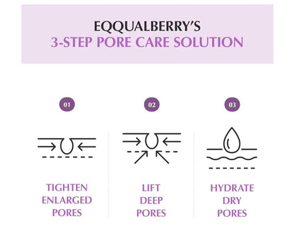 EQQUALBERRY Purple Rice 3-Step Pore Care & Glass Skin Trio