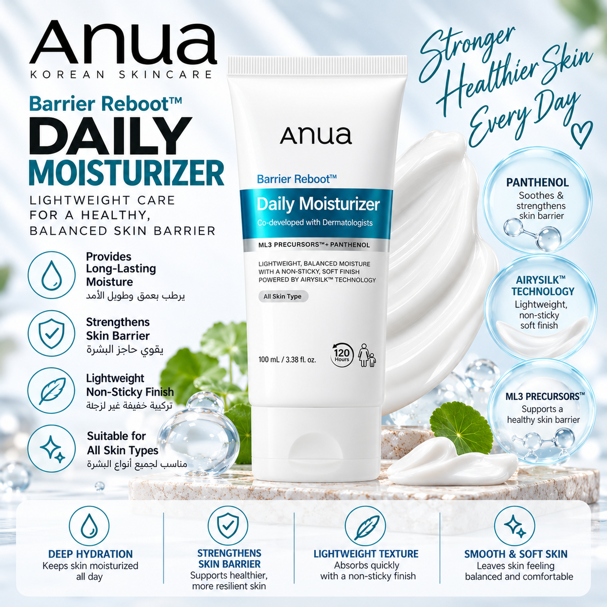 Anua- Barrier Reboot Daily Moisturizer 100ml