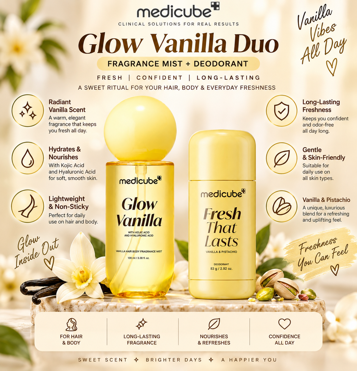 Medicube Glow Vanilla Perfect Duo Set 🤍✨