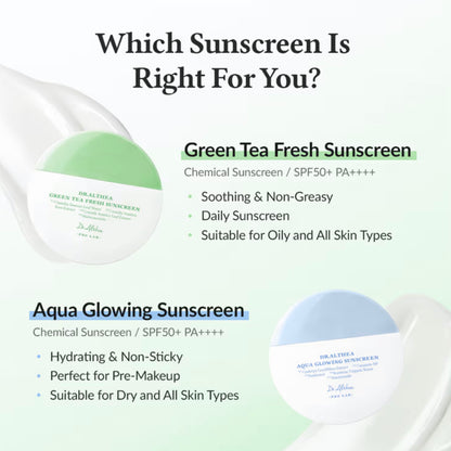 Dr.althea Green Tea Fresh Sunscreen: Calming & Sebum Control SPF 50+ PA++++ Sun Cream