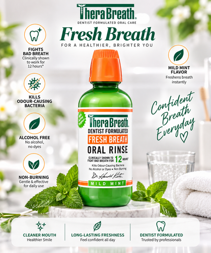 THERABREATH MOUTHWASH MILD MINT 473ML