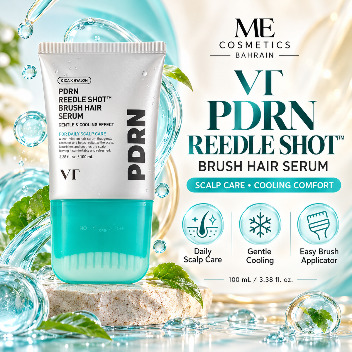 VT - PDRN Reedle Shot Brush Hair Serum