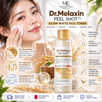 Dr. Melaxin Peel Shot Glow White Rice Toner 200 ml