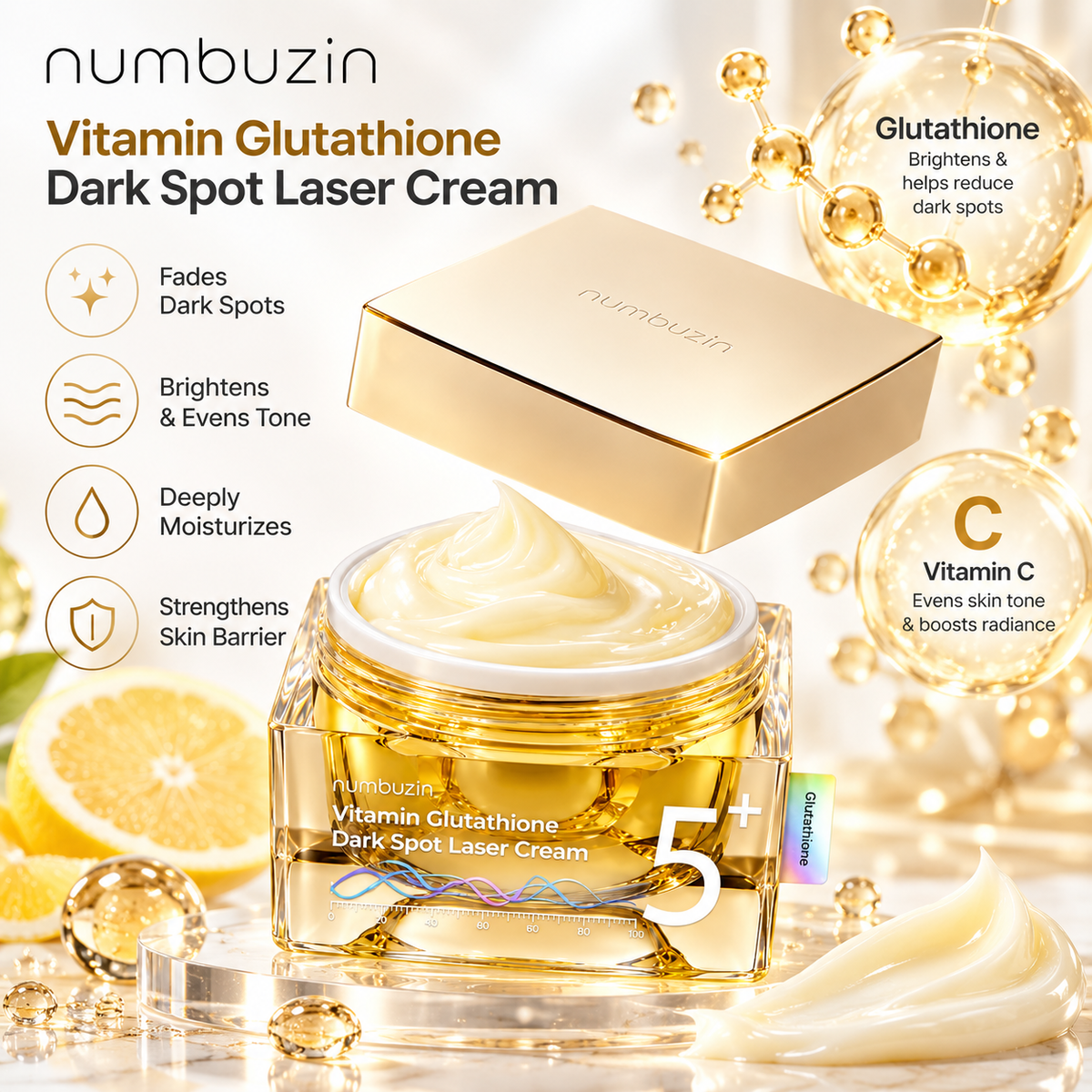 NUMBUZIN NO.5 VITAMIN GLUTATHIONE DARK SPOT LASER CREAM 50ML