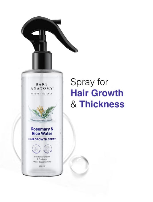 Bare Anatomy Rosemary & Rice Water Hair Growth Spray – 200 ml 🌿