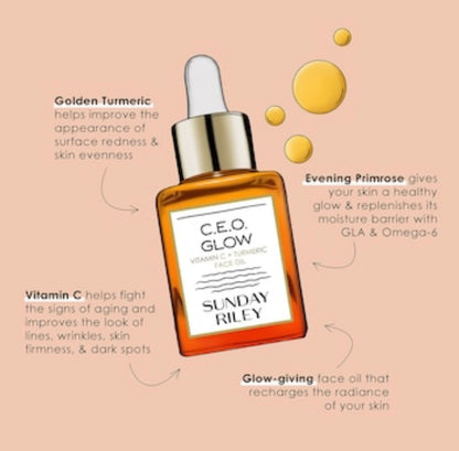 Sunday Riley, C.E.O. Glow – Vitamin C + Turmeric Face Oil 15ml